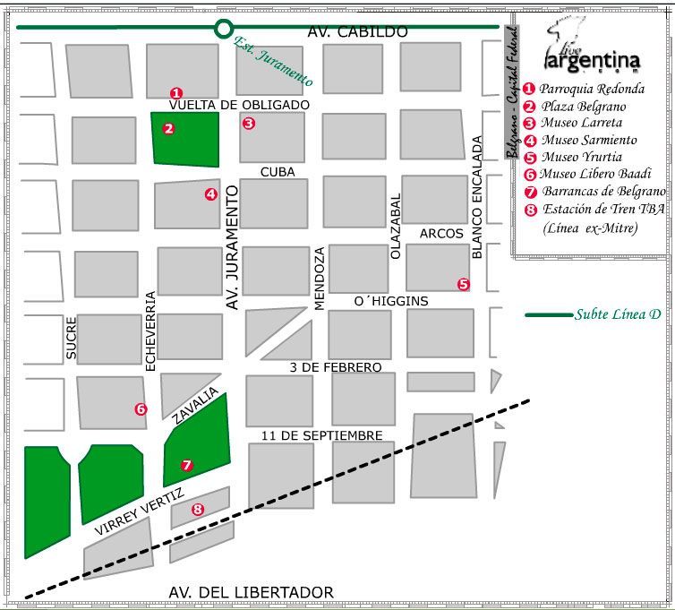 Mapa de Belgrano